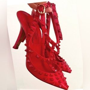 👠 RED VELENTINO all over rockstud accents Heels FINAL PRICE, dropped 3/23